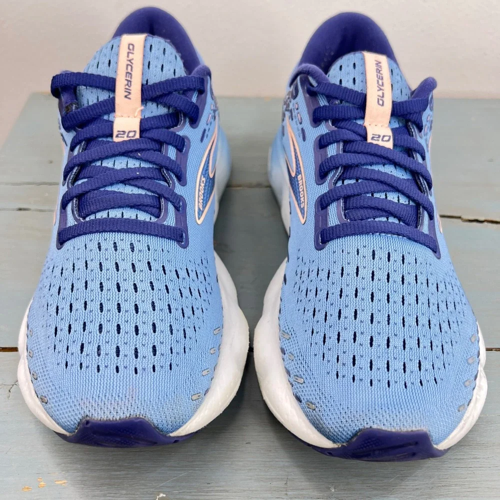 Brooks Glycerin 20 Womens Running Shoes Blue Peach 1203691B478 Size 8 Medium B